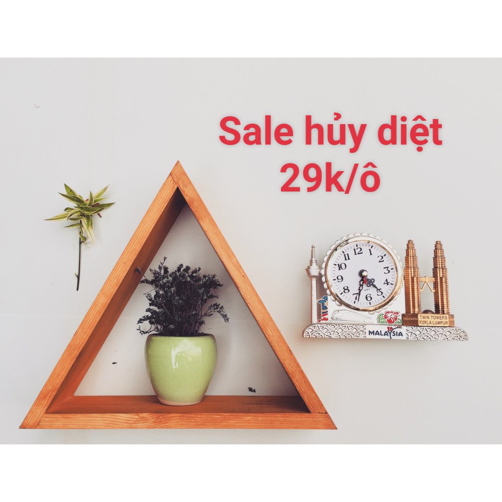 Kệ Tam Giác Gỗ | Kệ tam giác treo tường | kệ decor tam giác HPKTT 17