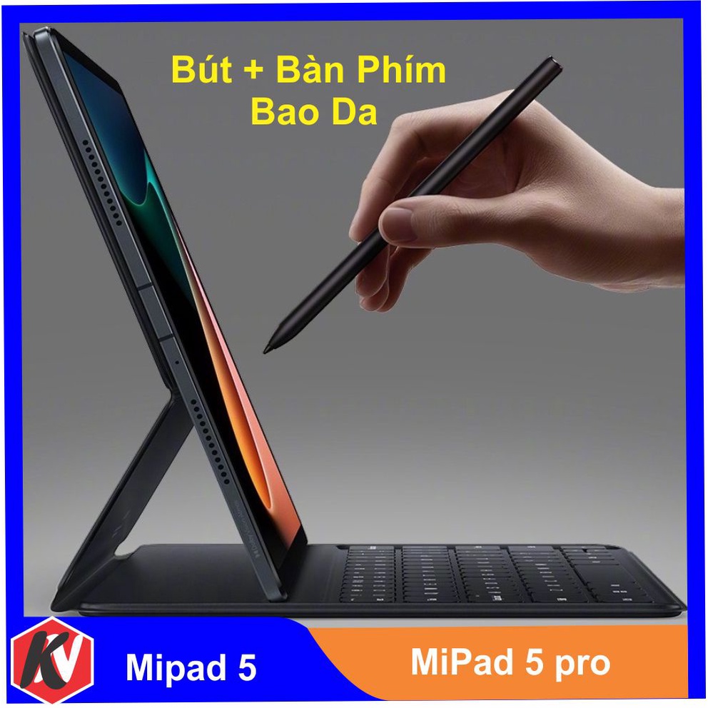 Bàn Phím, Keyboard, Bao da, Pen, bút cảm ứng, ốp lưng dành cho Mipad 5, Mipad 5 Pro Khang Nhung