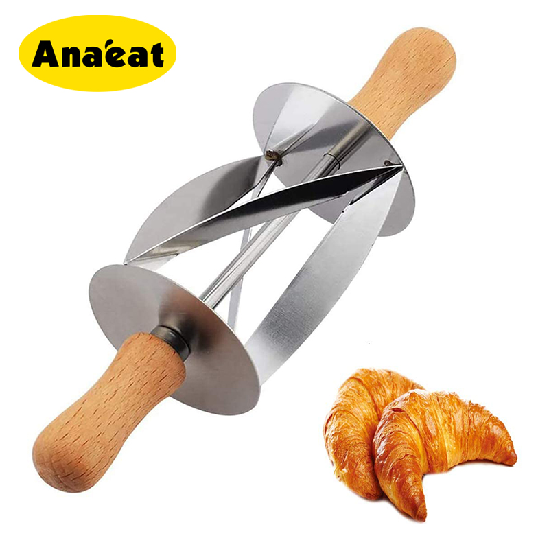 Dụng Cụ Cắt Bột Mì Làm Bánh Ngọt ANAEAT Lưỡi Làm Từ Thép Không Gỉ Tay Cầm Gỗ Dùng Cho