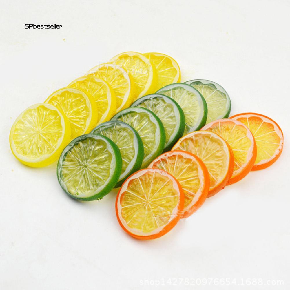 Set 2 lát chanh nhân tạo bằng nhựa trang trí nội thất đa năng