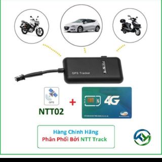 Tặng sim 4g khi mua máy định vị ntt02 dùng cho ô tô, xe máy, xe điện....