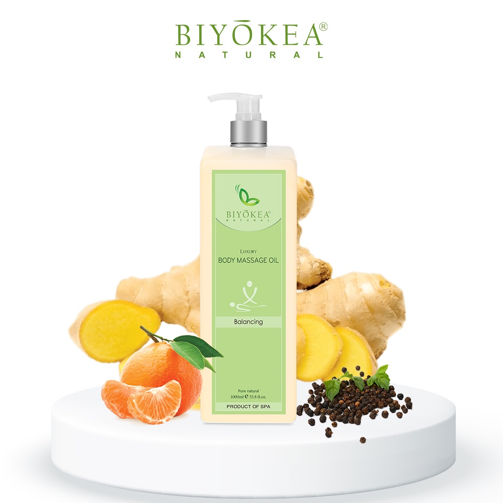 Dầu Massage Body Biyokea Luxury Balancing Oil 1000ml Giúp Cân Bằng, Dưỡng Ẩm, Mềm Mịn Da Được Dùng Trong Spa