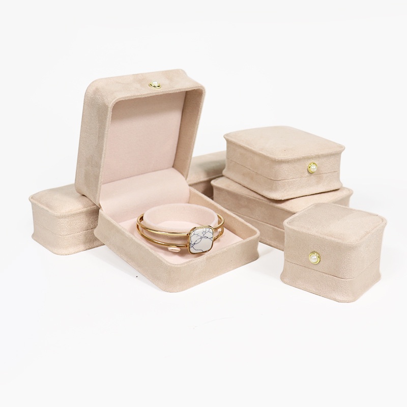Hộp Đựng Trang Sức Bằng Flannel Cao Cấp Sáng Tạo Nhẫn hộp mặt dây chuyền hộp vòng đeo tay hộp vòng cổ hộp