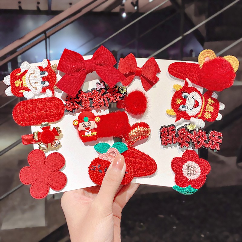 Set 8 kẹp tóc dễ thương dành cho bé gái