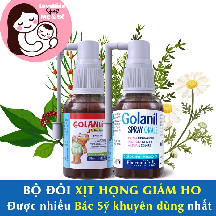 Xịt họng keo ong - Giảm ho - Giảm viêm họng - Giảm nhiệt miệng - Golanil Spray Orale - HÀNG CHÍNH HÃNG [KÈM QUÀ TẶNG]