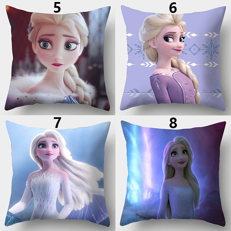 Vỏ gối in hình công chúa Elsa và Elsa hoạt hình Frozen trang trí nhà cửa