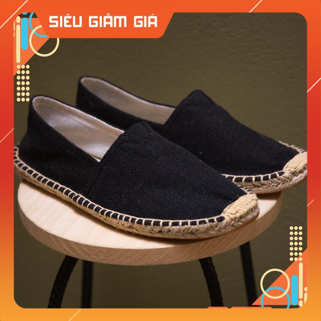 Giày lười vải đế cói nam nữ cao cấp unisex, sục slip on thời trang, đi biển, du lịch, dạo chơi mùa hè | BigBuy360 - bigbuy360.vn