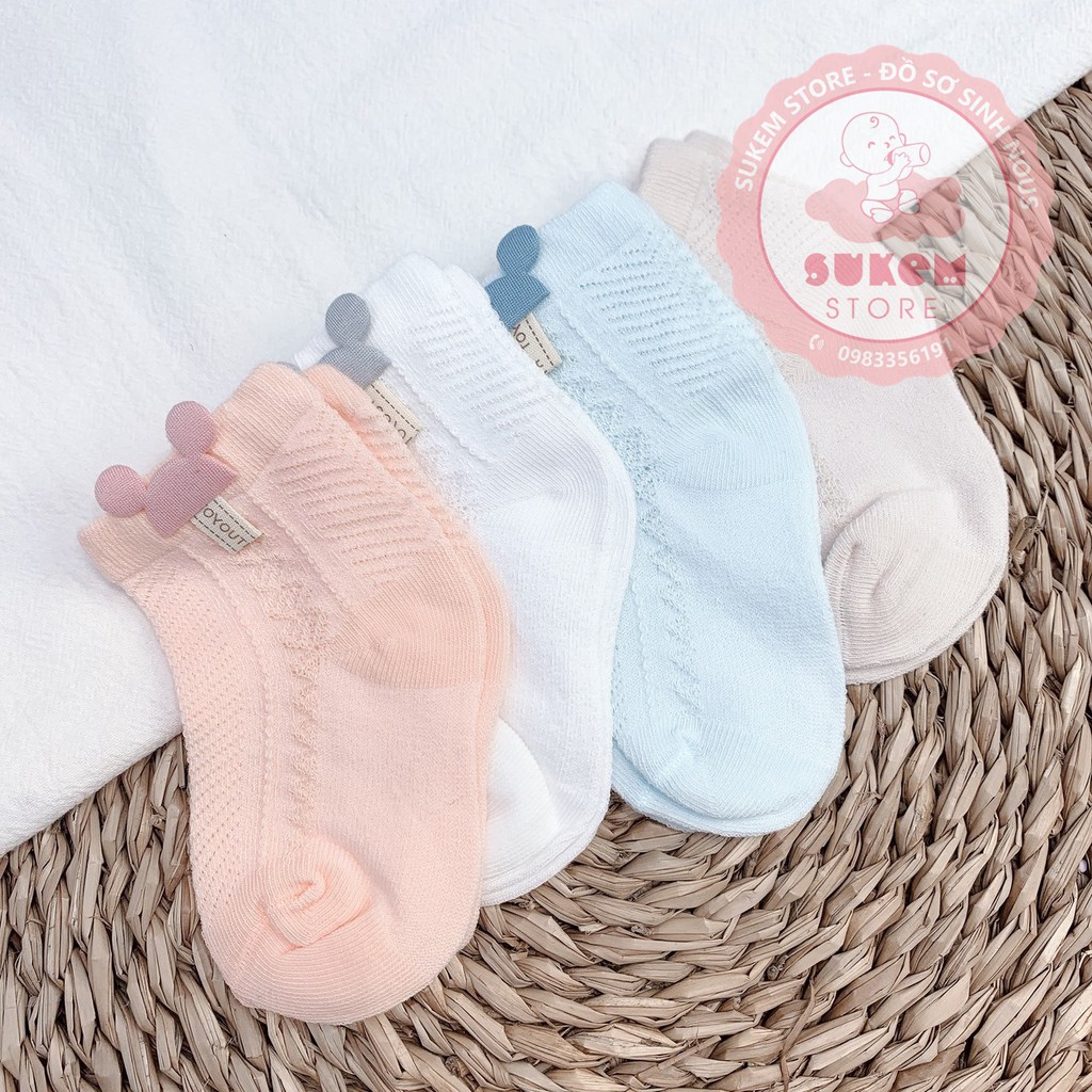 Tất lưới lẻ daisykids siêu mềm giữ ẩm chân cho bé sk5