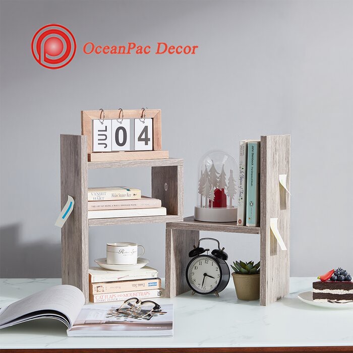 Kệ Sách Gỗ Mini Lắp Ghép Để Bàn Học (48x17x35 cm)  MS:031 | BigBuy360 - bigbuy360.vn