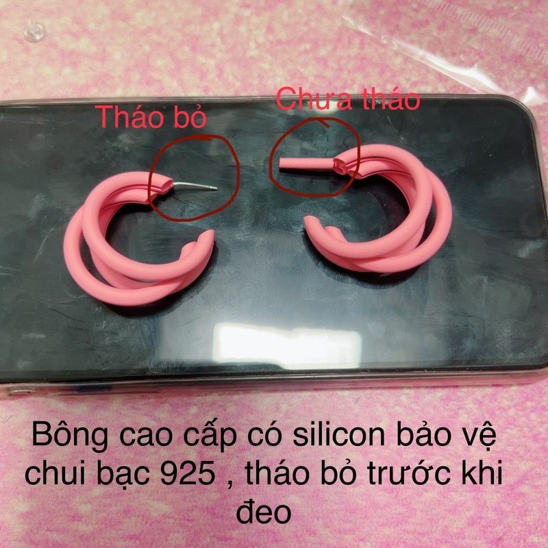 bông tai màu sắc 8cm 9cm ,khuyên tròn nhiều màu bông tai khoen tròn nhiều màu nhiều size cá tính