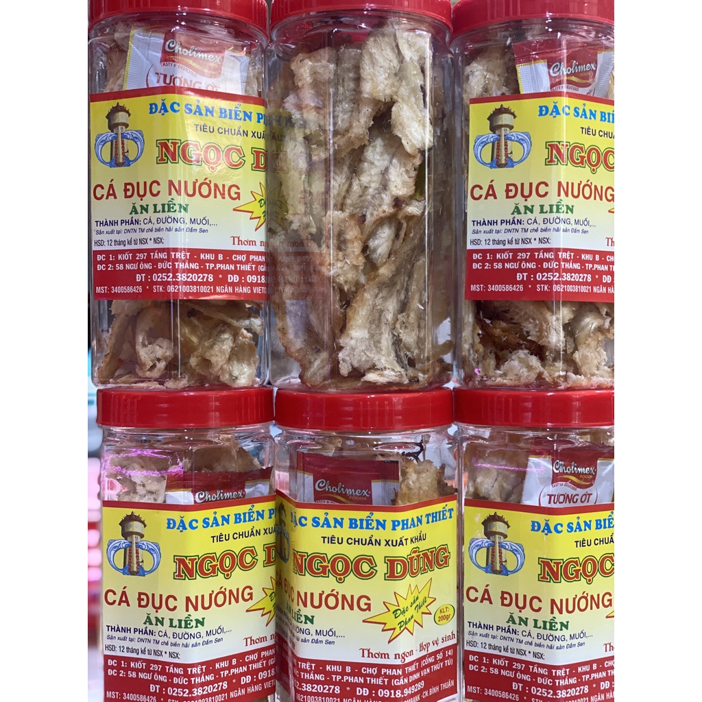 Cá Đục Nướng ( ăn liền ) là món ăn ngon của Shop Đặc Sản Biển Phan Thiết NGỌC DŨNG; Hộp 200 gram. HSD 12 tháng