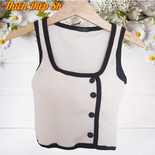 Áo Croptop kiểu có mút ngực TDFashion:001, chất liệu thun gân tăm thoáng mát, dáng Ôm Body gợi cảm thoáng mát