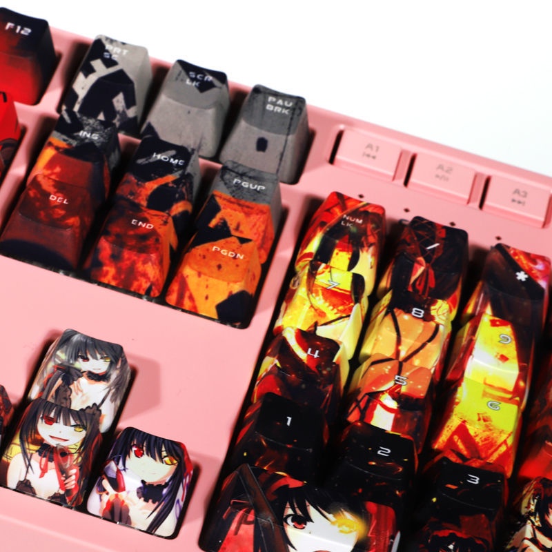 Tokisaki Kurumi keycap Cherry Profile DATE A LIVE theme Anime PBT Dye phụ Bàn phím cơ Keycaps