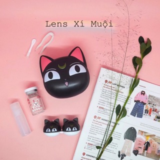 Khay lens mèo đen trắng