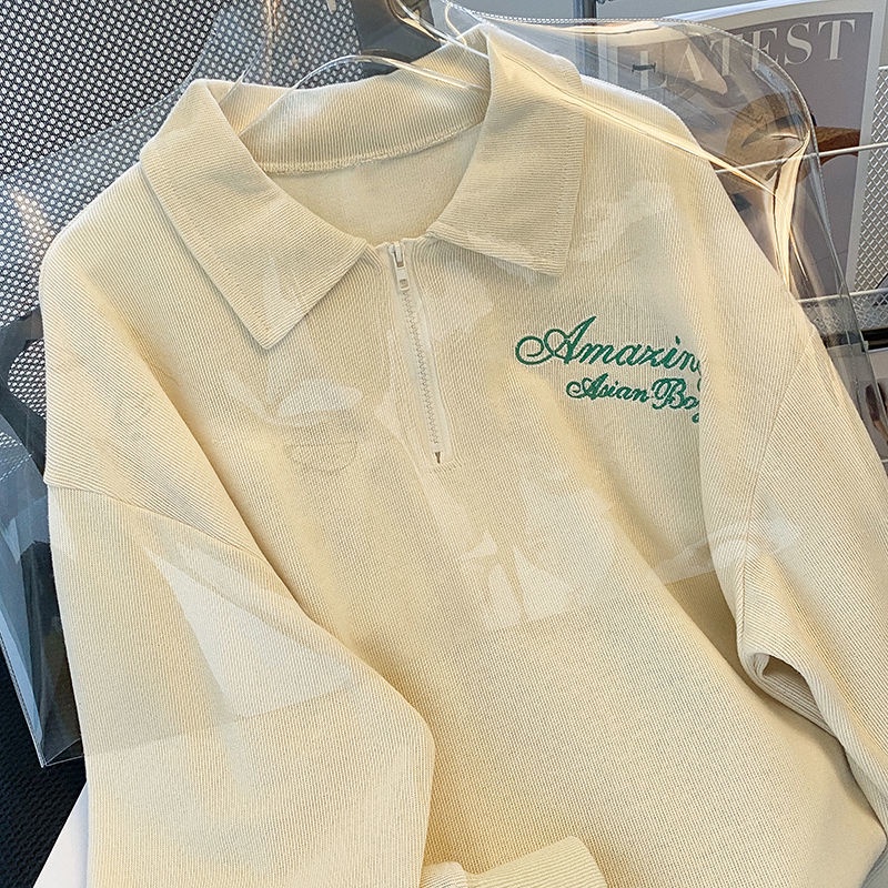 Áo Thun polo Họa Tiết Thêu Phong Cách retro Thời Trang Mùa Hè Hàng Mới Dành Cho Bạn Nữ