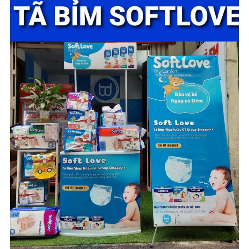 Tã Dán softlove Tiêu chuẩn Châu Âu siêu Thấm hút đủ size S64