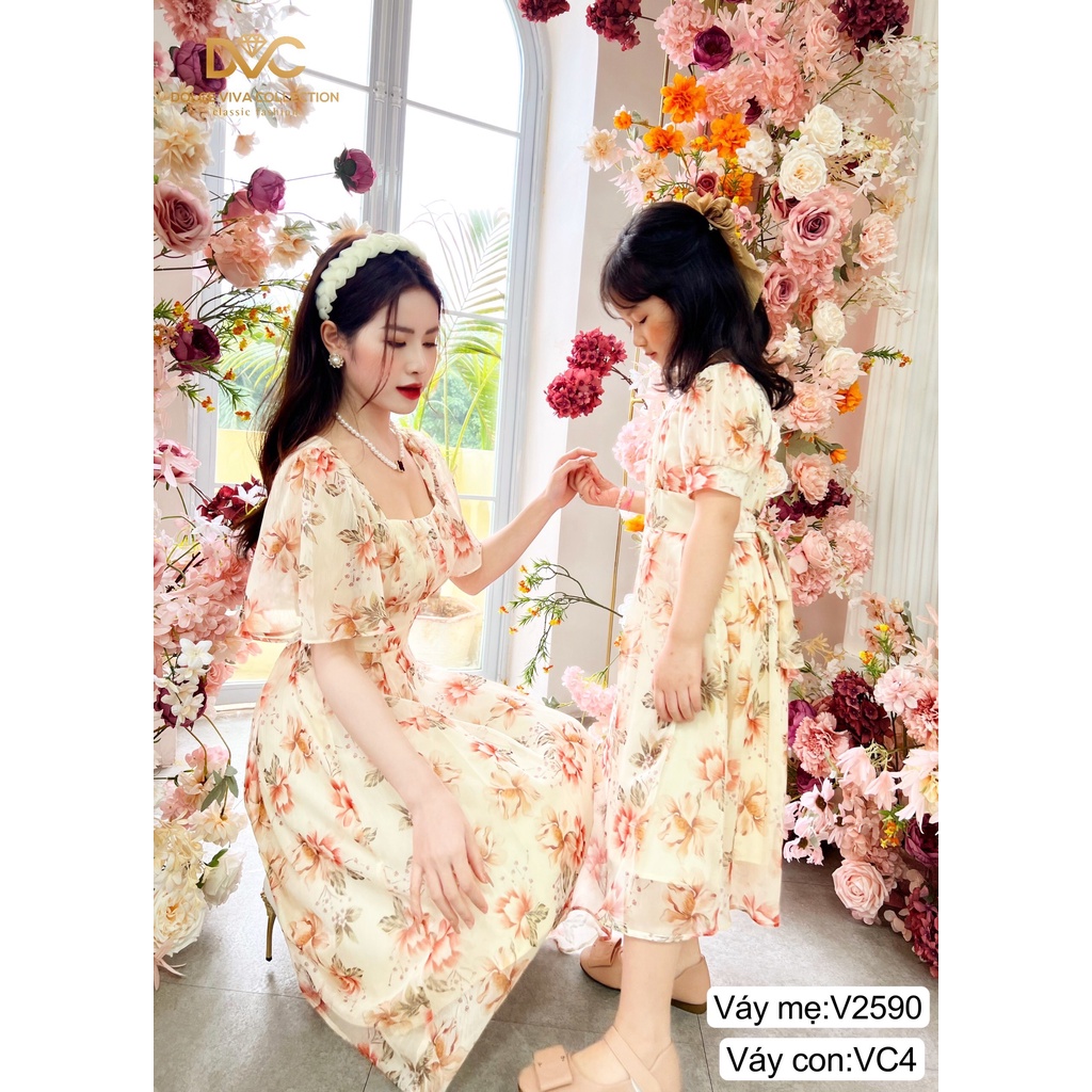 Combo váy mẹ và bé V2590+VC4  - DOLCE VIVA COLLECTION
