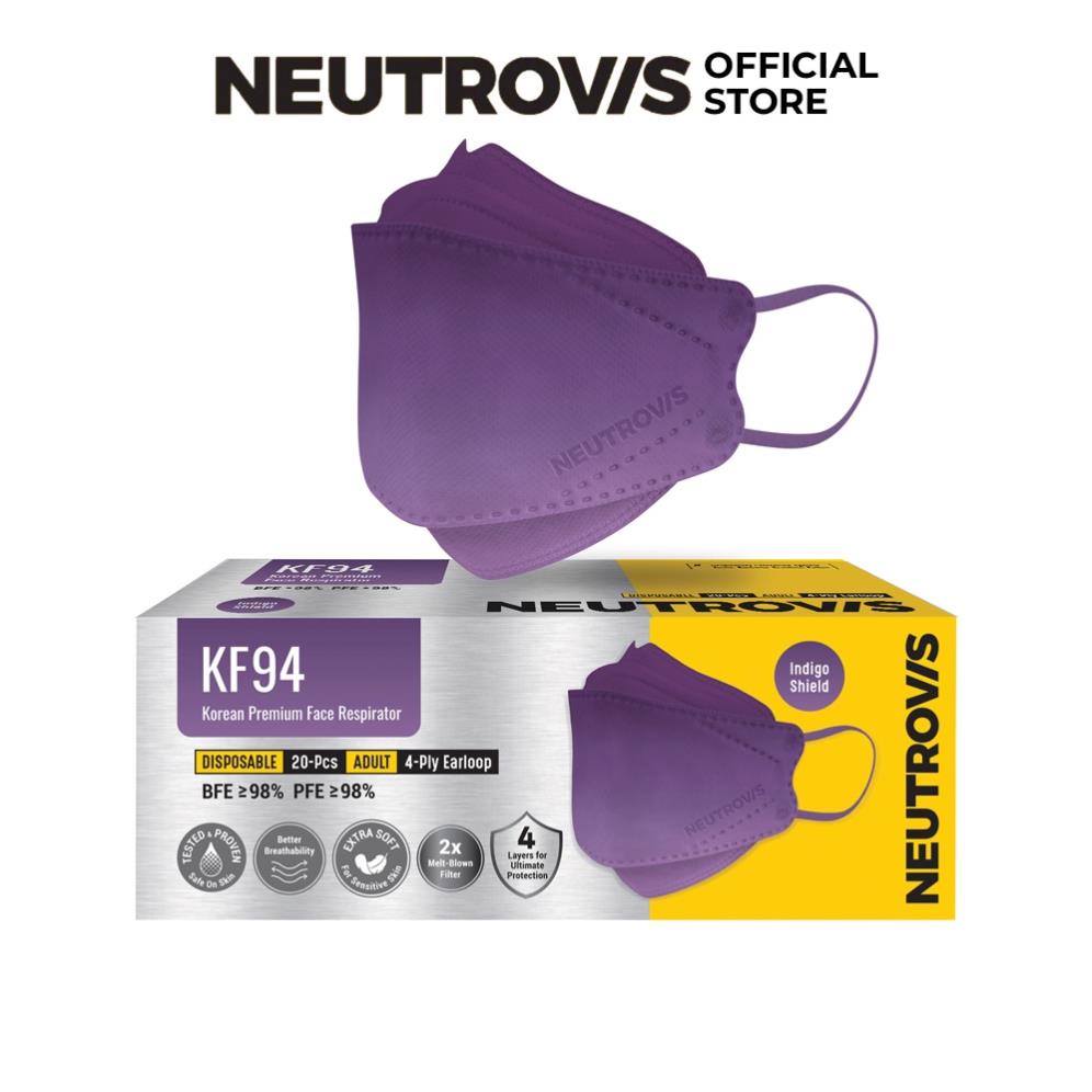 Hộp 20 Cái Khẩu Trang Cao Cấp KF94 Neutrovis  - Tím