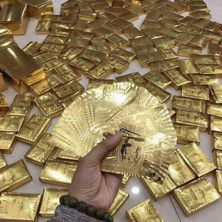 Bộ Bài Tây Nhựa Cứng Đẹp Mạ Vàng , Tú Lơ Khơ.ĐTBX