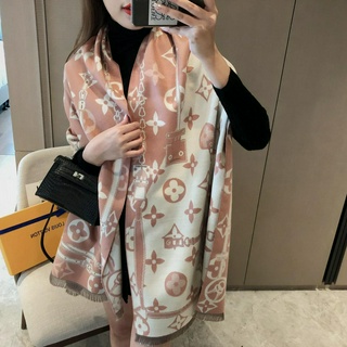 Khăn Choàng Cổ Vải Cashmere Hai Mặt In Chữ Louis Vuitton Thời Trang 2020 Với 5 Màu Tùy Chọn