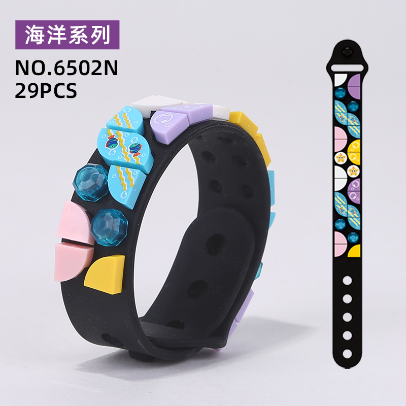 Vòng Đeo Tay Silicone Khối Lắp Ráp 6501n-6n