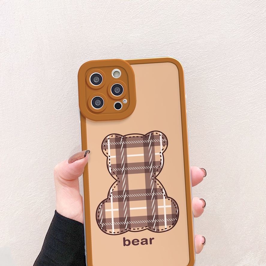 Ốp lưng iphone LineBear trong cạnh vuông 6/6plus/6s/6splus/7/7plus/8/8plus/x/xr/xs/11/12/13/pro/max/plus/promax | WebRaoVat - webraovat.net.vn