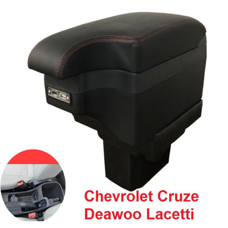 Sản Phẩm Hộp tỳ tay ô tô cao cấp Chevrolet Cruze tích hợp 6 cổng USB .