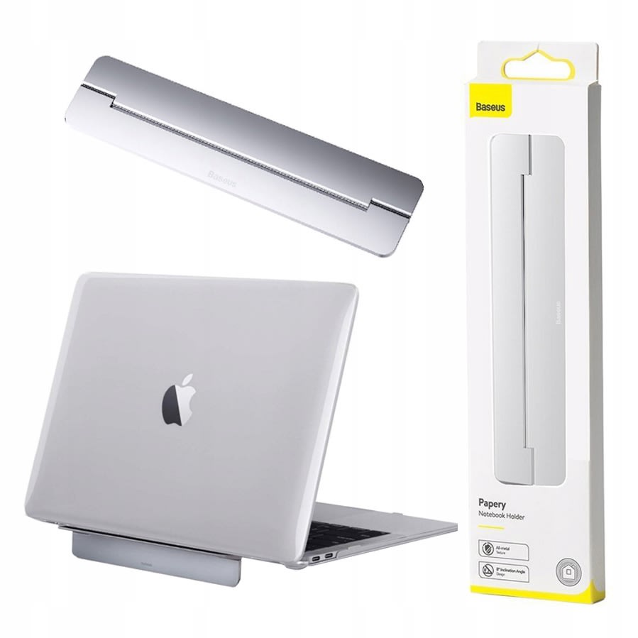 Đế kê tản nhiệt cho Laptop - Macbook Baseus Baseus Papery Notebook Holder dạng xếp nhôm nguyên khối siêu mỏng