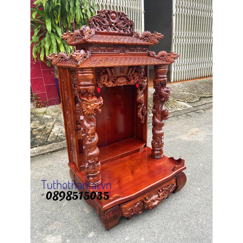 Bàn thờ thần tài ông địa mái ngói Vip 81 x 81 x 147cm