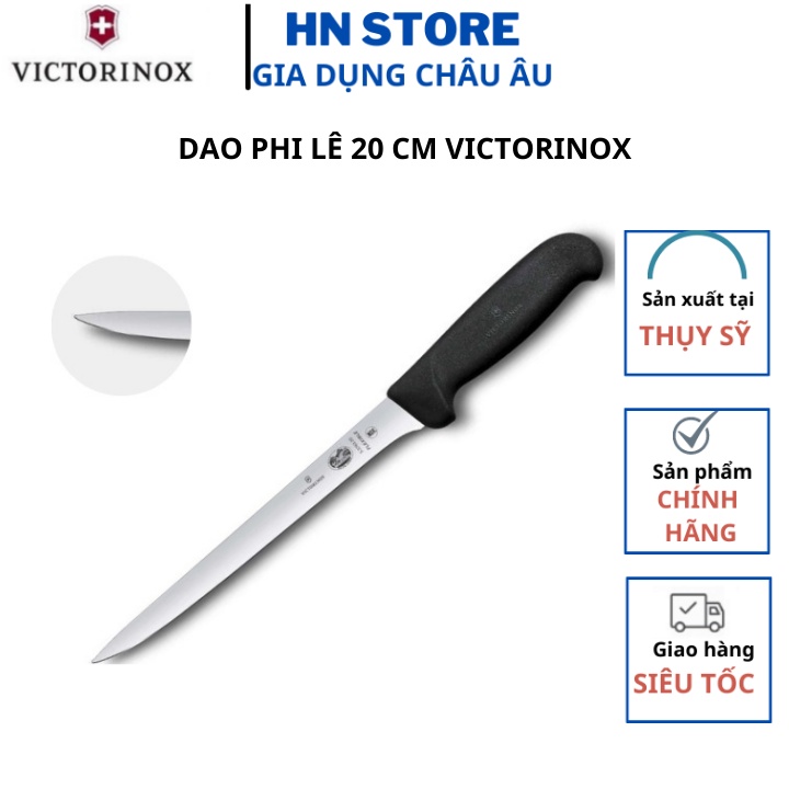 Dao phi lê, dao lọc xương cá Victorinox Fibrox 20cm 5.3763.20 - Hàng chính hãng Thụy Sỹ