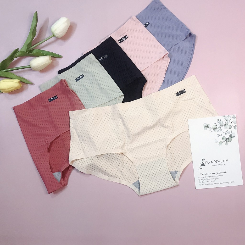 Quần Lót Nữ Su Đúc Thông Hơi Istyle Vanvene Ghép Bộ Áo Ngực Tản Nhiệt Thoáng Mát Co Giãn Free Size Q929 | BigBuy360 - bigbuy360.vn