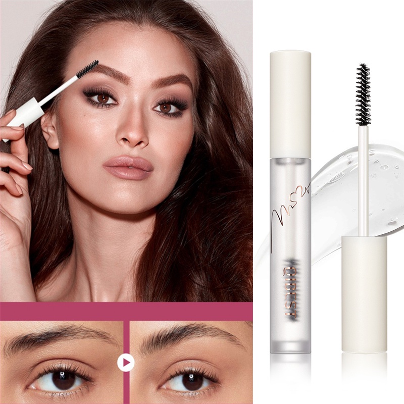 Gel Tạo Kiểu Lông Mày Qibest Chống Nước Không Màu Kèm Cọ Tiện Dụng
