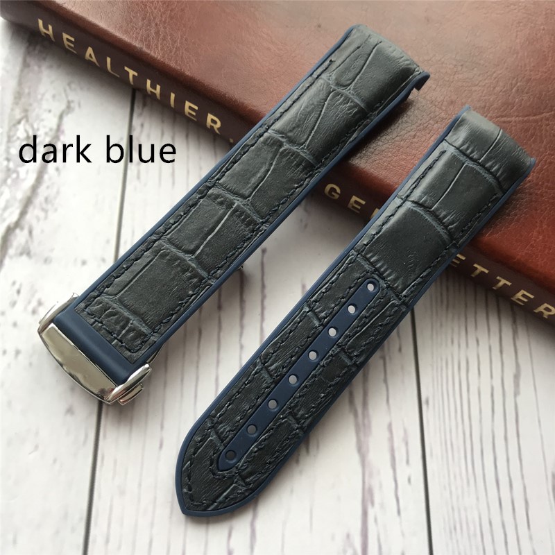 Dây Đeo Bằng Da Thật Và Silicon Phù Hợp Cho Omega Seamaster 300 20 22mm