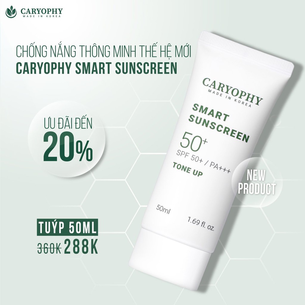 [Gift] Kem chống nắng ngừa mụn Caryophy Smart Tone up Sunscreen 5ML