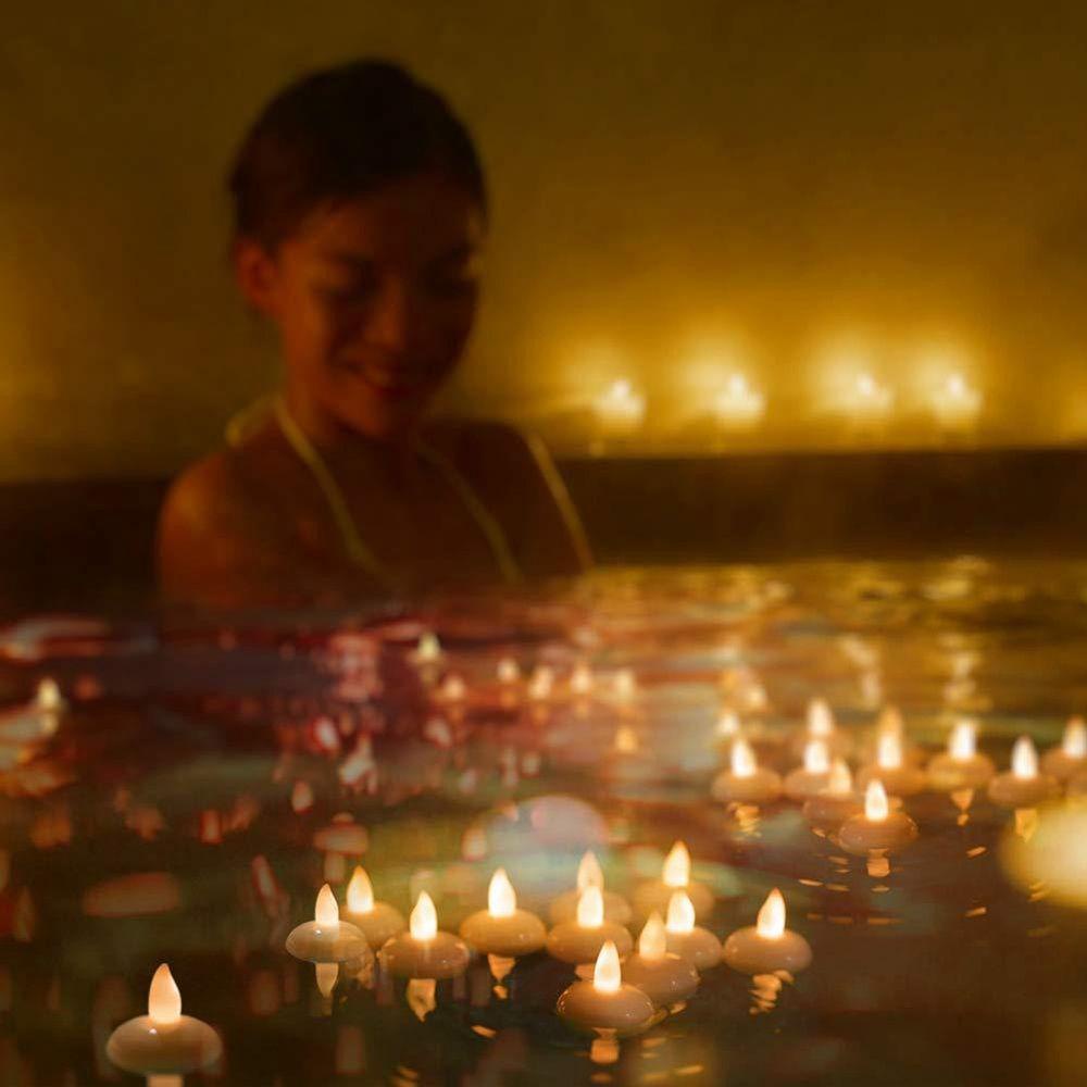 YIYU Set 12 Đèn LED Hình Nến Nhiều Màu Trang Trí Tiệc