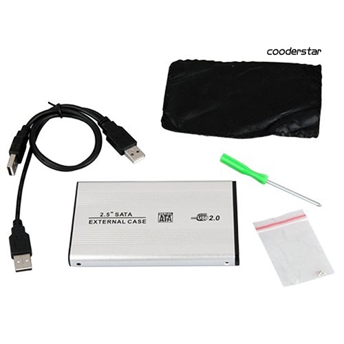 COOD-st Portable USB 2.0 SATA Case 2.5 Inch Mobile External Hard Disk Drive HDD Enclosure