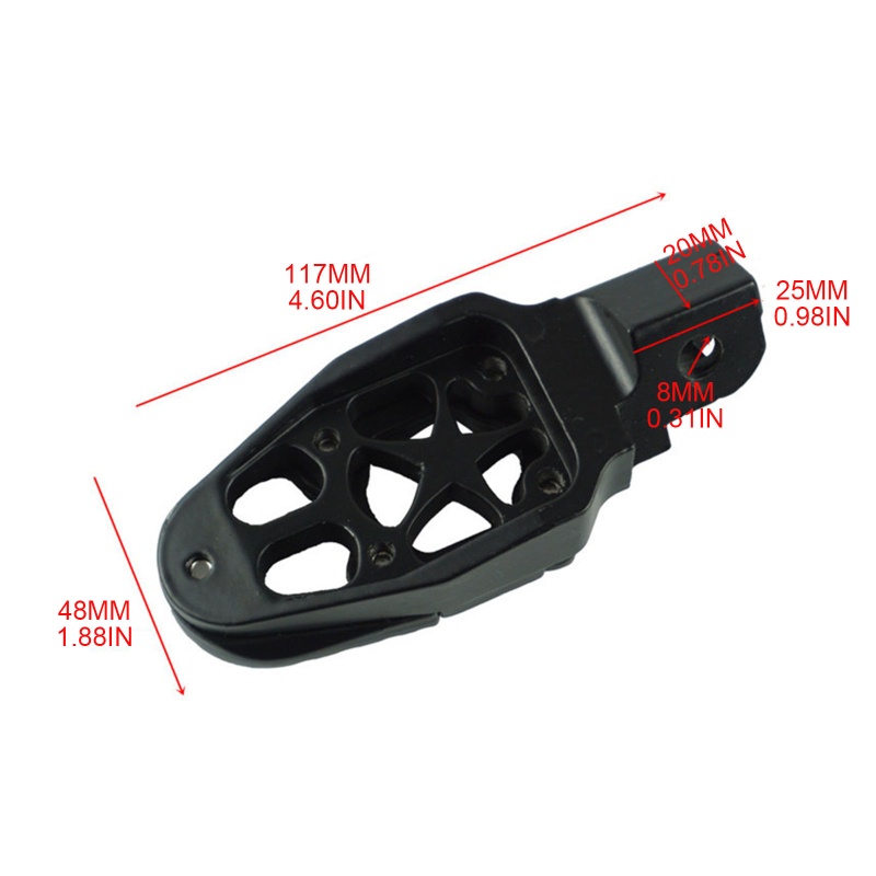 Bàn Đạp Gác Chân Bản Rộng 8mm Bằng Nhôm CNC Chống Trượt Thông Dụng Cho Xe Máy