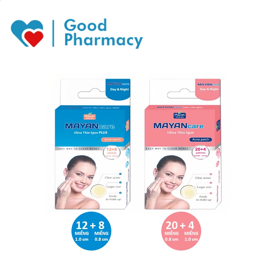 Miếng dán mụn Mayan Care Ultra Thin Spot   hút sạch mụn, bụi bẩn, giảm mụn sưng, ngừa sẹo, thâm mụn