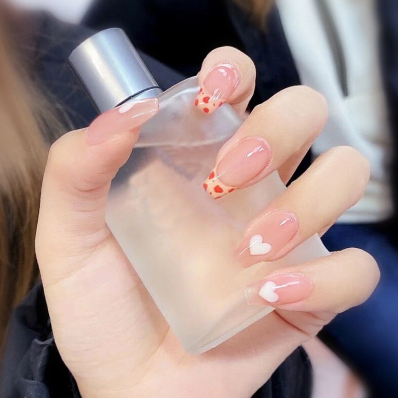 [Hàng mới về] Set 24 Móng Tay Giả Màu Đen Họa Tiết Rắn Thời Trang