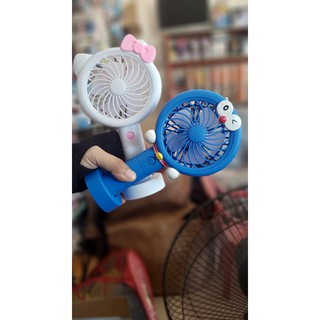XÃ KHO LỖ 📢Quạt tích điện cầm tay mini Kitty, đôremon