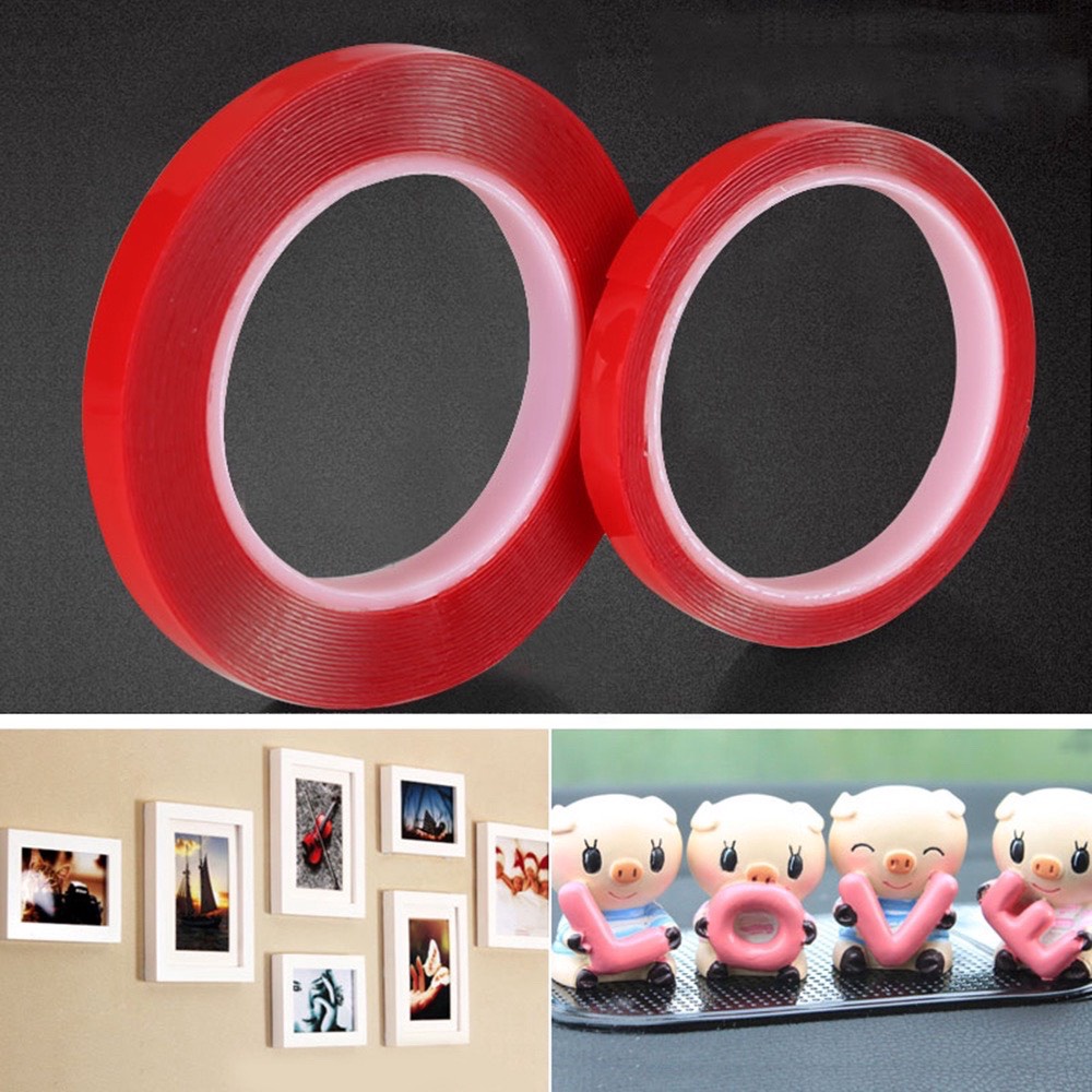 Băng keo cường lực 2 mặt siêu dính - băng dán trong suốt 2 mặt siêu dính kích thước 3cm*3met