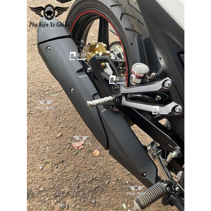 Combo Ốp Che Pô Và Chụp Đích Pô Xe Exciter 155, Exciter 2021 - 2022 DAMS432