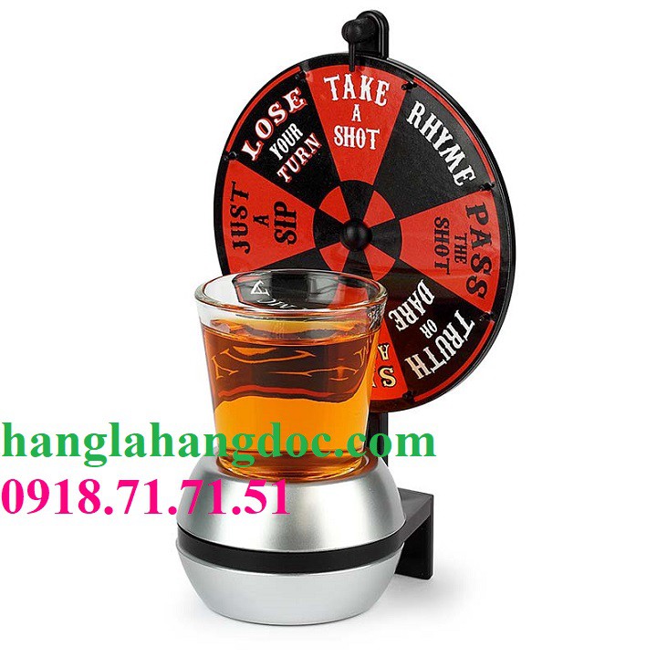 Đồ chơi uống bia rượu, quán bar: Vòng xoay uống rượu vui nhộn (wheel of shots)