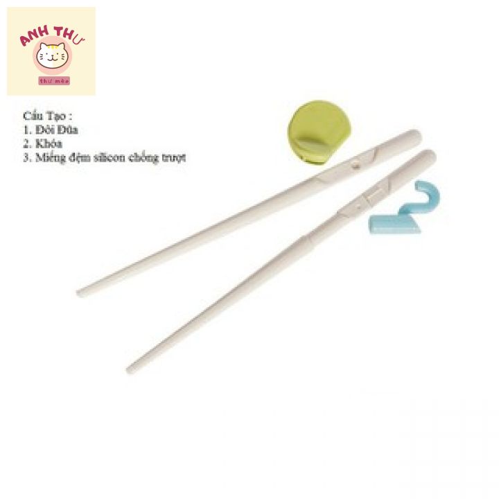 Đũa tập ăn dặm cho bé giúp trẻ tập gắp thức ăn dễ dàng tiện lợi hơn .
