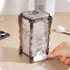 Hộp Đựng Bông Tẩy Trang Vintage Chống Bụi Có Nắp MINISHOP H022