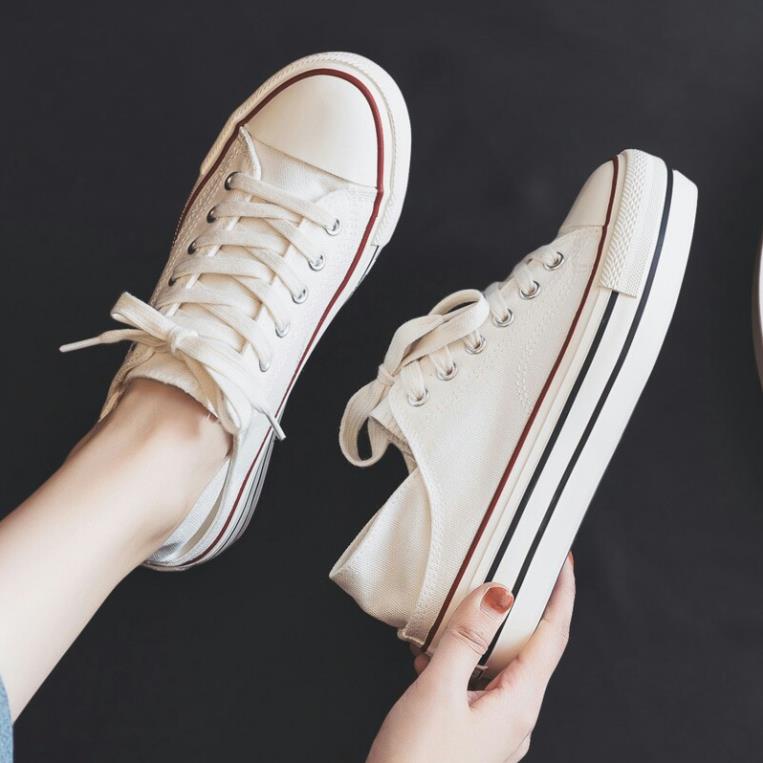 Giày thể thao nữ 💖 FREESHIP 💖 độn đế vải Jeans kiểu dáng GẬP GÓT vip