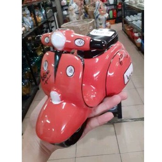 Quà tặng handmade tượng sứ xe Vespa - gốm sứ cao cấp