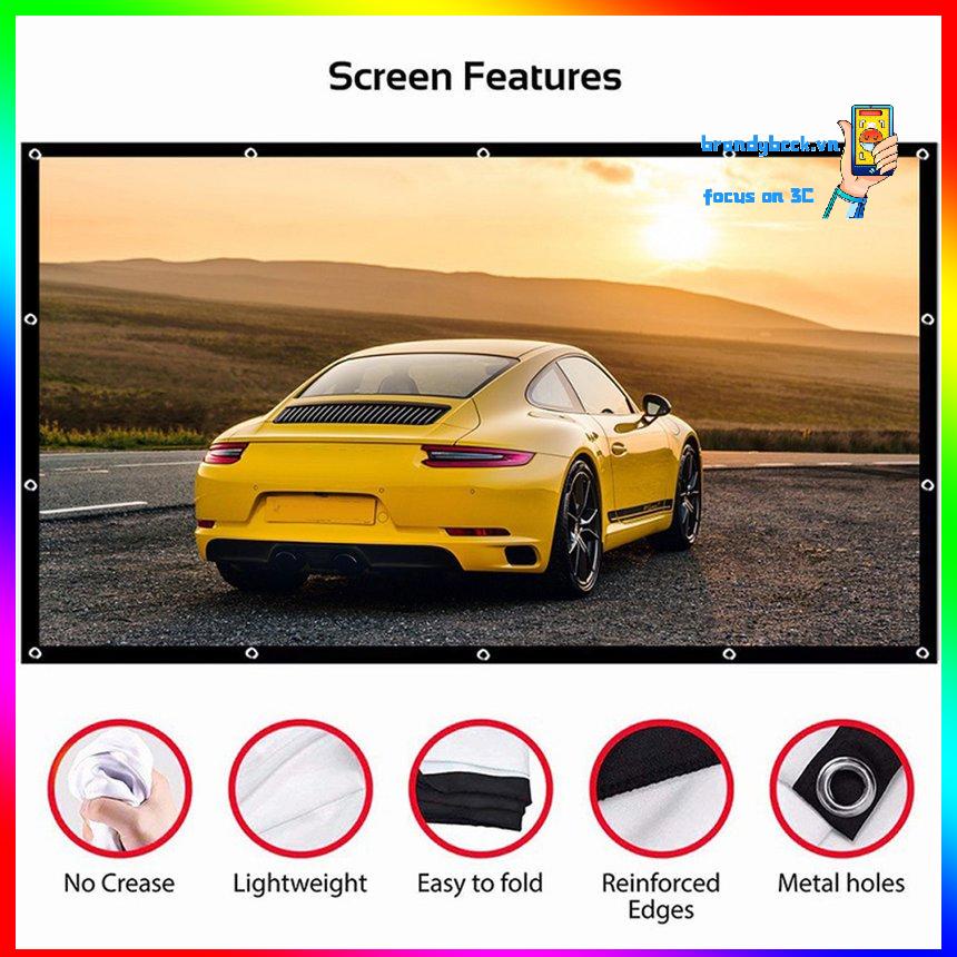 Màn hình máy chiếu 72 inch cho rạp hát văn phòng tại nhà Rèm độ nét cao 16: 9