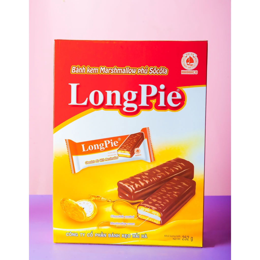 [Mã BMLTM50 giảm đến 50K] Bánh Mềm Phủ Socola LongPie HẢI HÀ (Hộp: 252g)