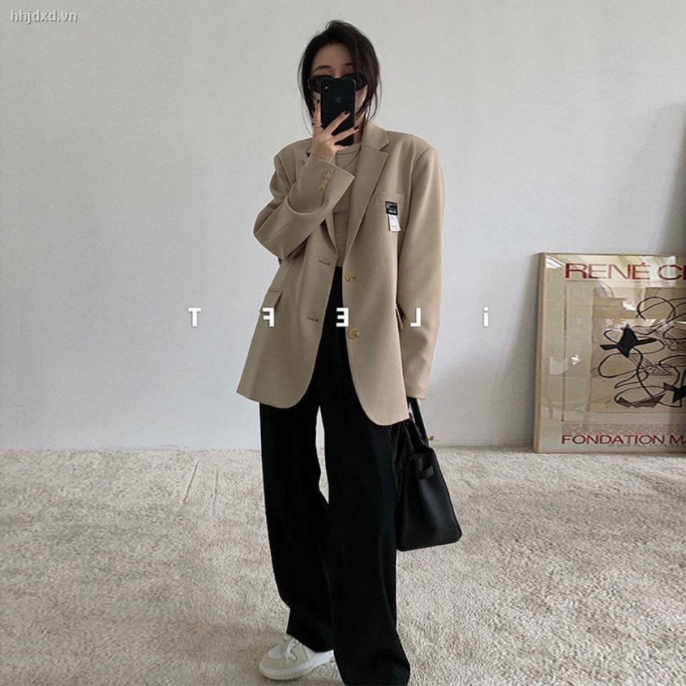 Áo khoác dáng rộng phong cách Anh Quốc retro mùa xuân thu cho nữ